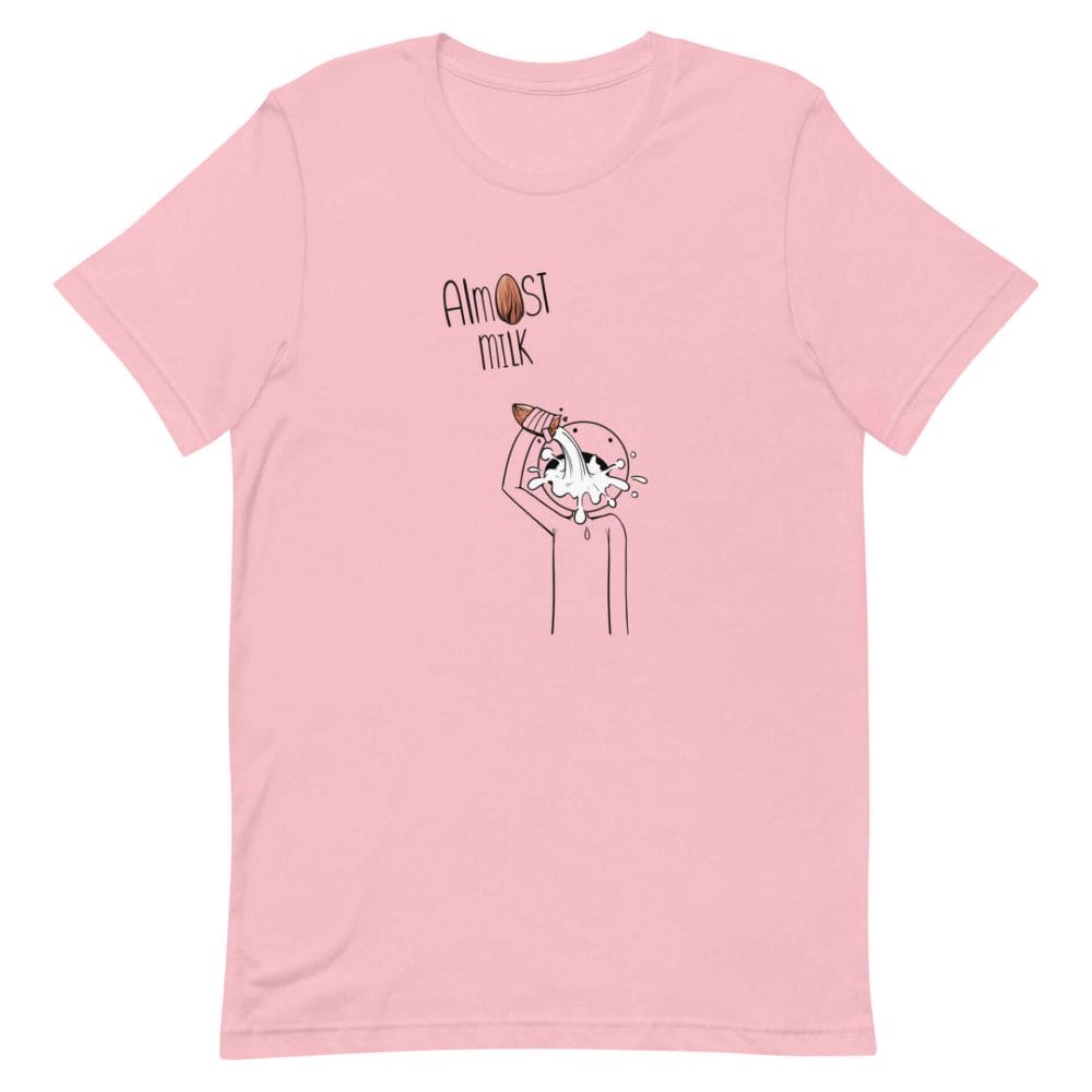 Woke Millennial Clothing Co unisex staple t shirt pink front 63289bdfb3422