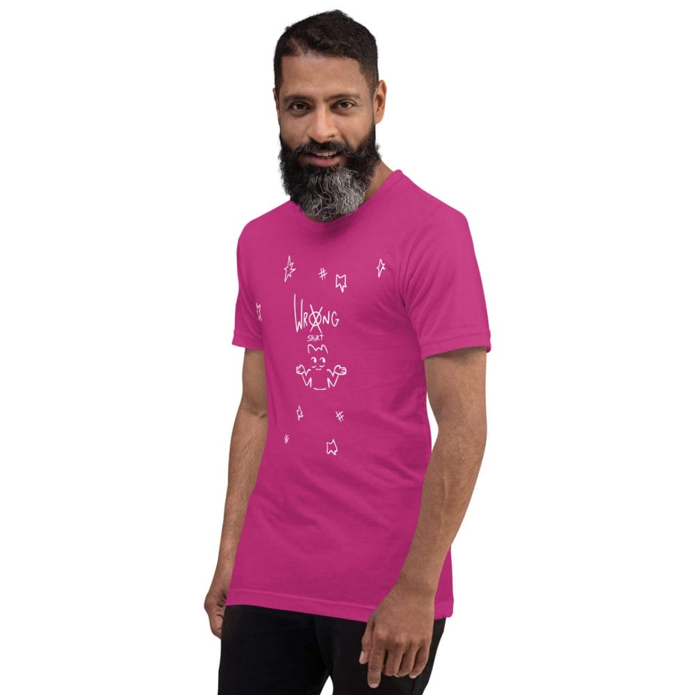 Woke Millennial Clothing Co unisex staple t shirt berry left front 63800e68e5c2a