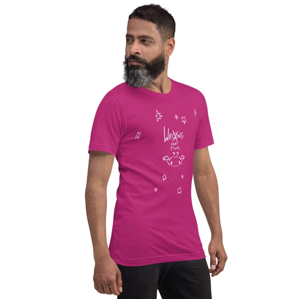 Woke Millennial Clothing Co unisex staple t shirt berry right front 63800e68eb9e8