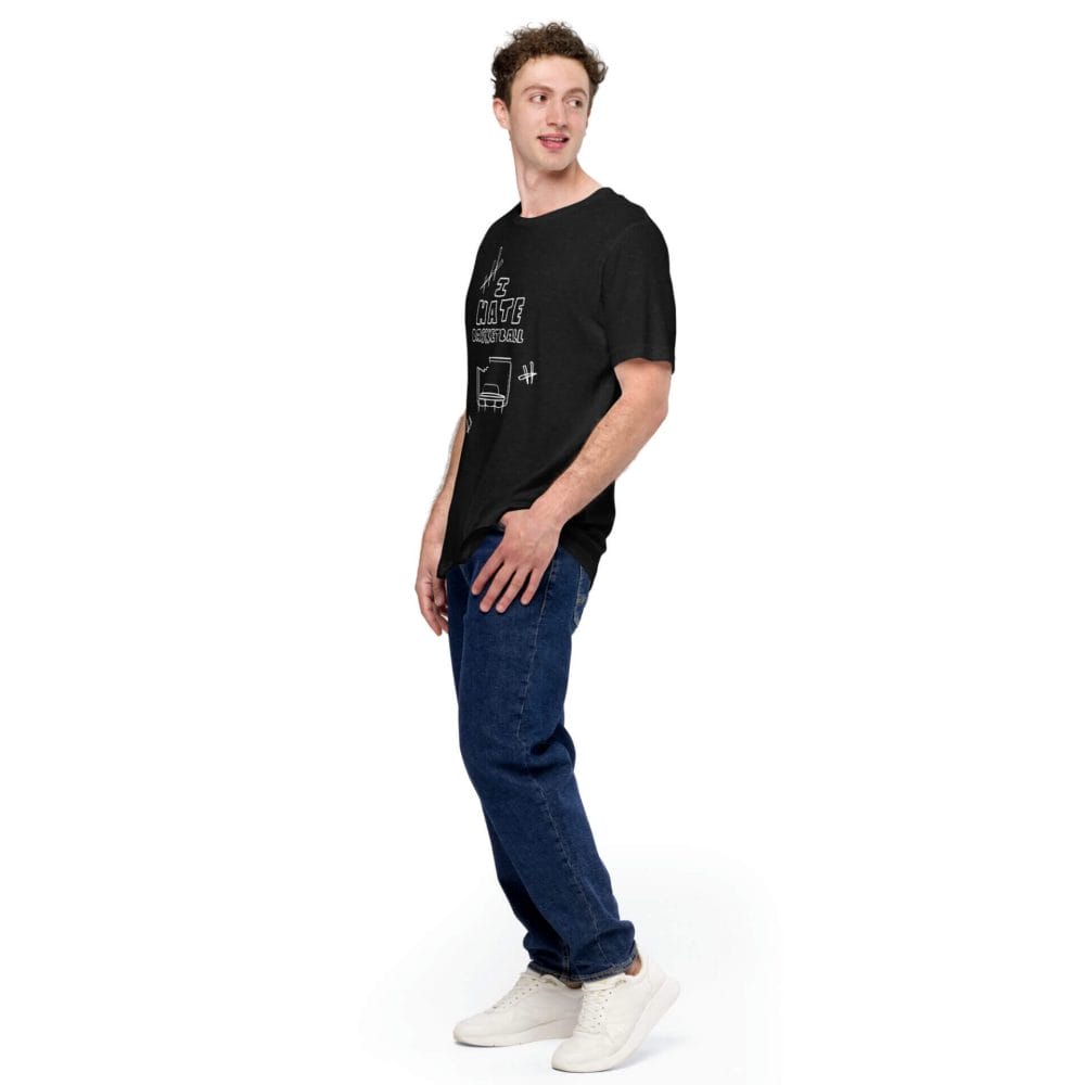 Woke Millennial Clothing Co unisex staple t shirt black heather left front 6377cd58afb97