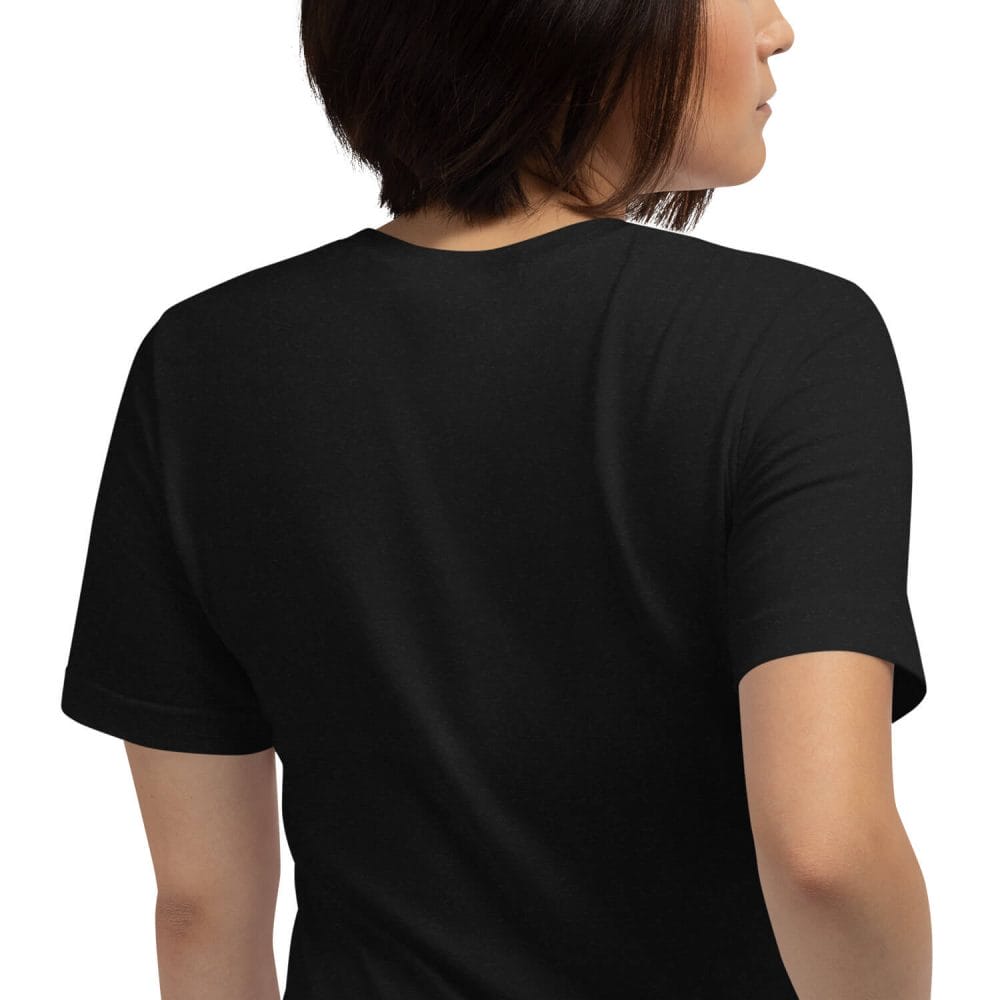 Woke Millennial Clothing Co unisex staple t shirt black heather zoomed in 6380033f8e3b5