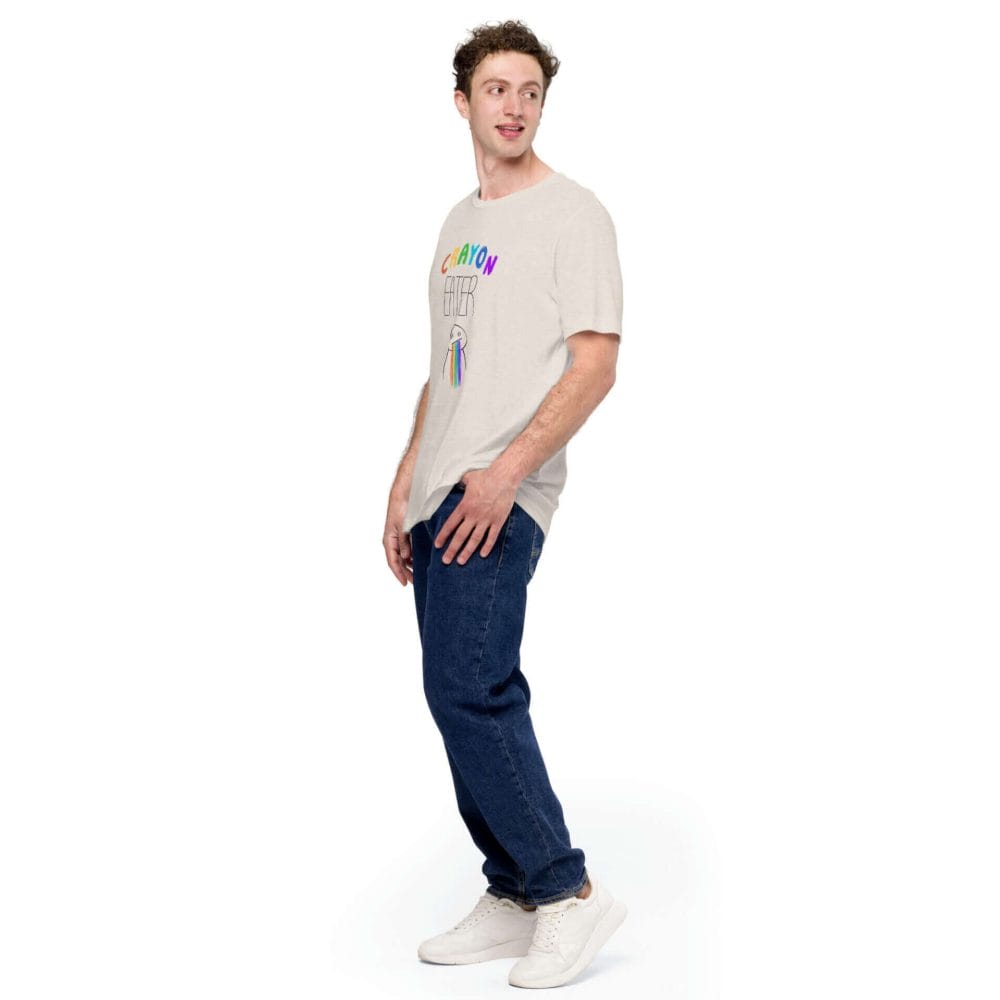 Woke Millennial Clothing Co unisex staple t shirt heather dust left front 6377bfd17d950