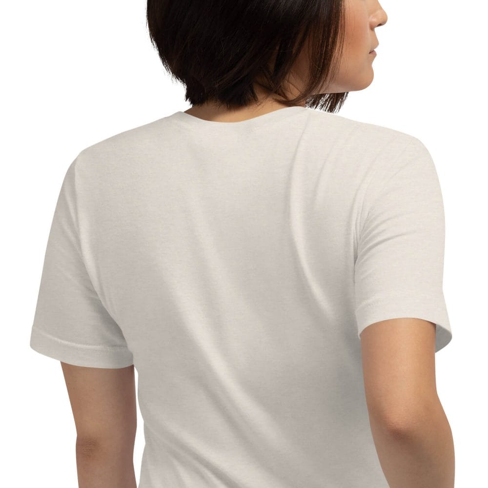 Woke Millennial Clothing Co unisex staple t shirt heather dust zoomed in 63800d1d57c1b