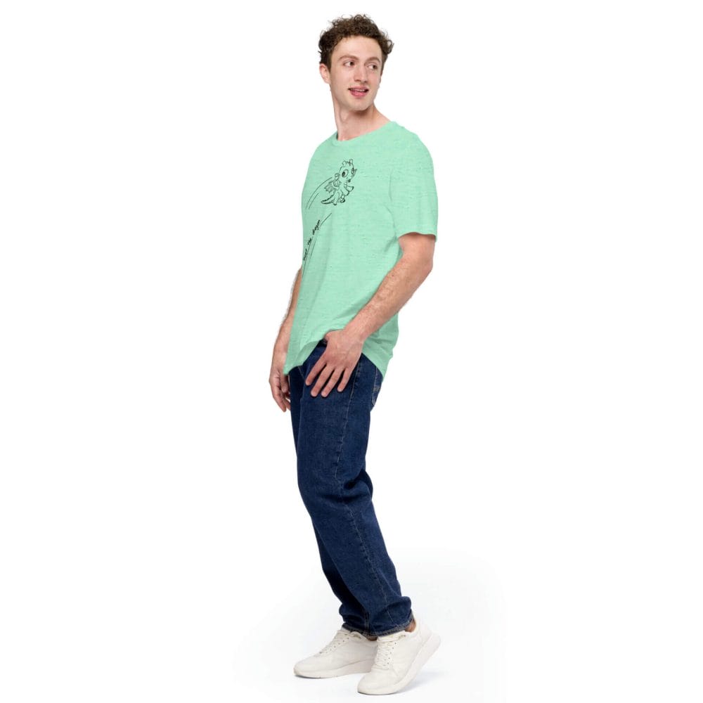 Woke Millennial Clothing Co unisex staple t shirt heather mint left front 63800c689e3e0