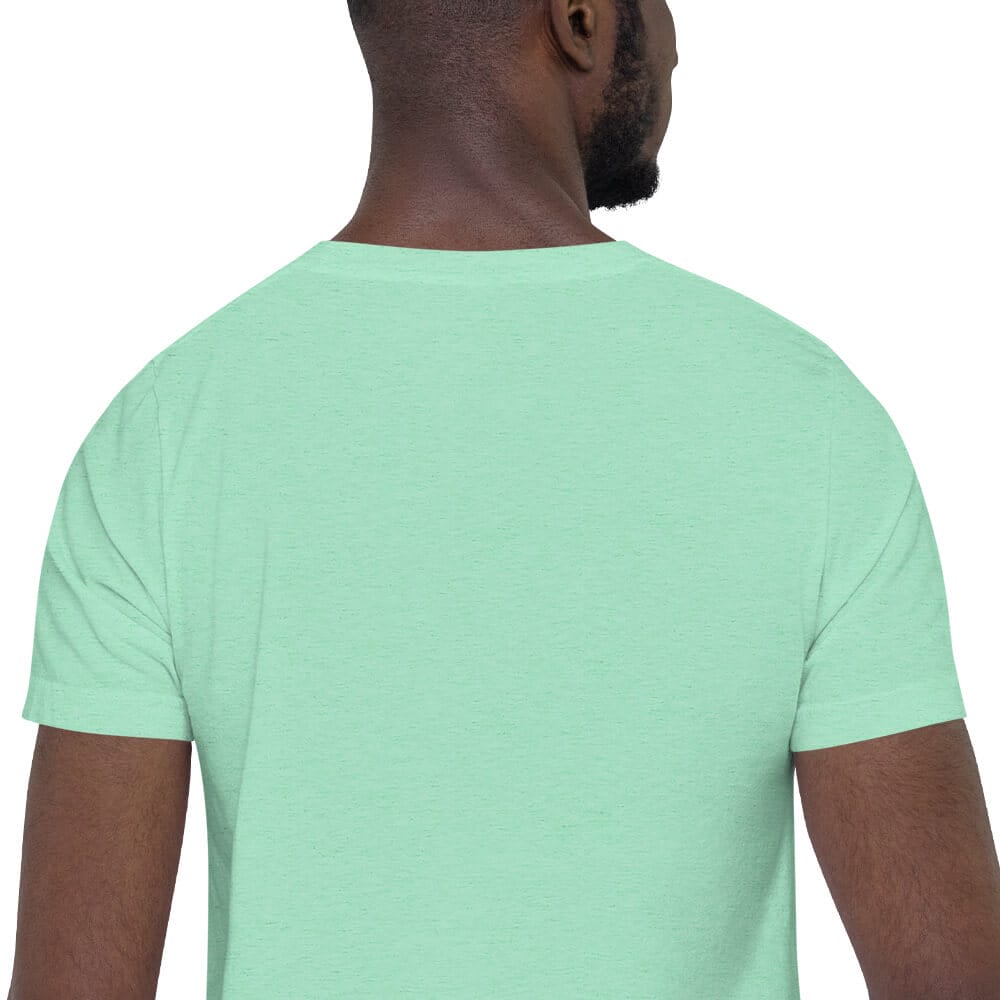 Woke Millennial Clothing Co unisex staple t shirt heather mint zoomed in 6377d47eec5f9