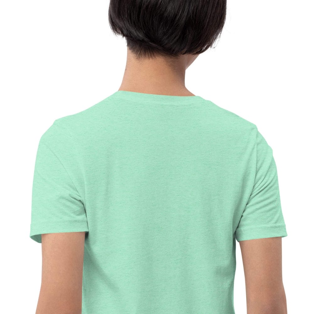 Woke Millennial Clothing Co unisex staple t shirt heather mint zoomed in 6380024d78ace