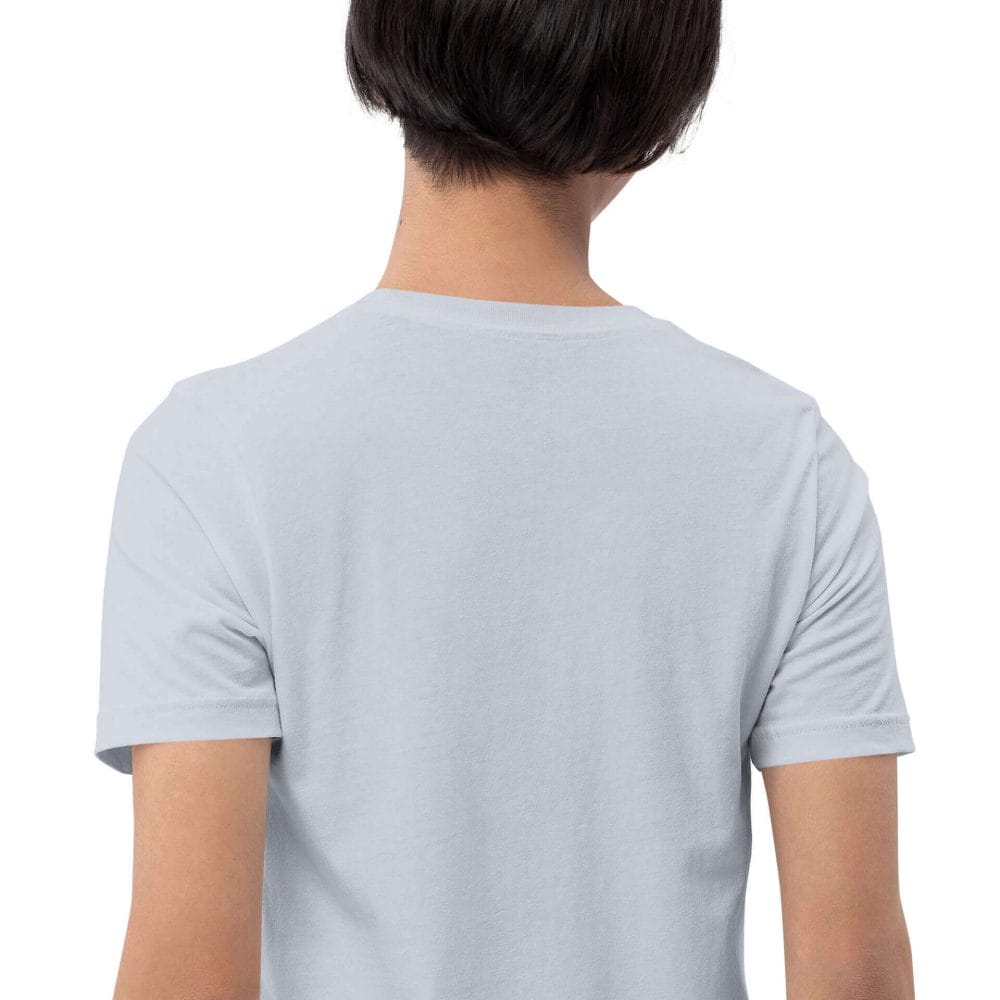Woke Millennial Clothing Co unisex staple t shirt light blue zoomed in 6377cb29c5932