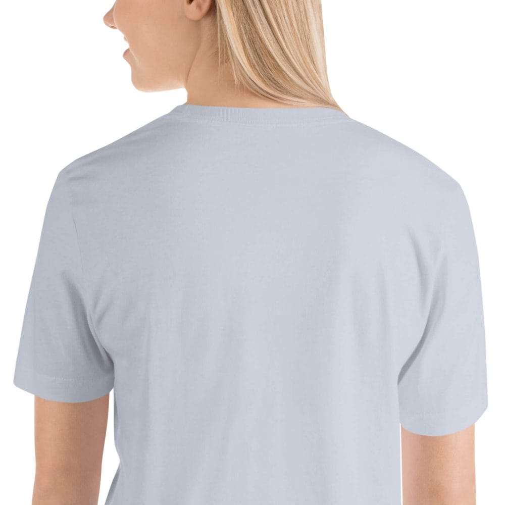 Woke Millennial Clothing Co unisex staple t shirt light blue zoomed in 638004f0dc1a5