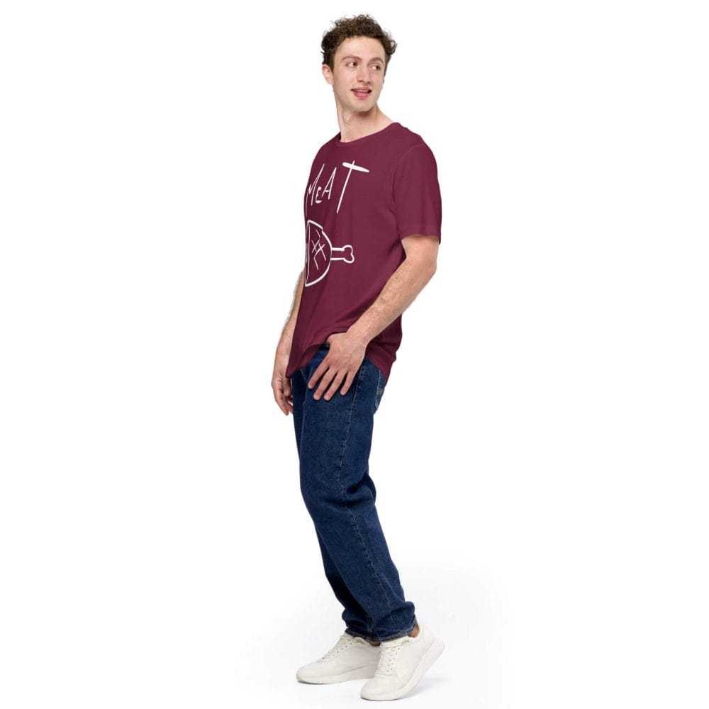 Woke Millennial Clothing Co unisex staple t shirt maroon left front 63800da9dfebb