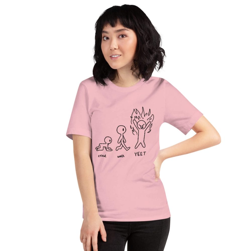 Woke Millennial Clothing Co unisex staple t shirt pink front 638002c10919a