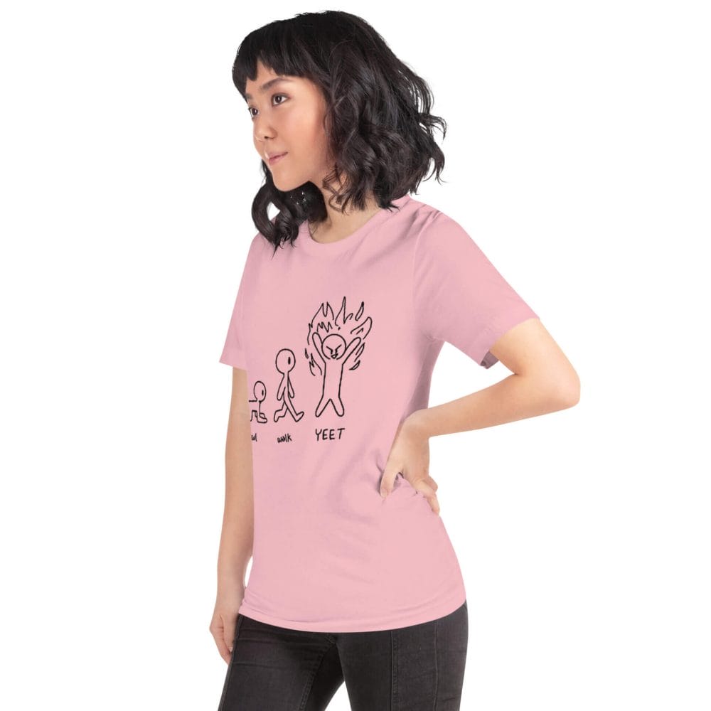 Woke Millennial Clothing Co unisex staple t shirt pink left front 638002c109b58