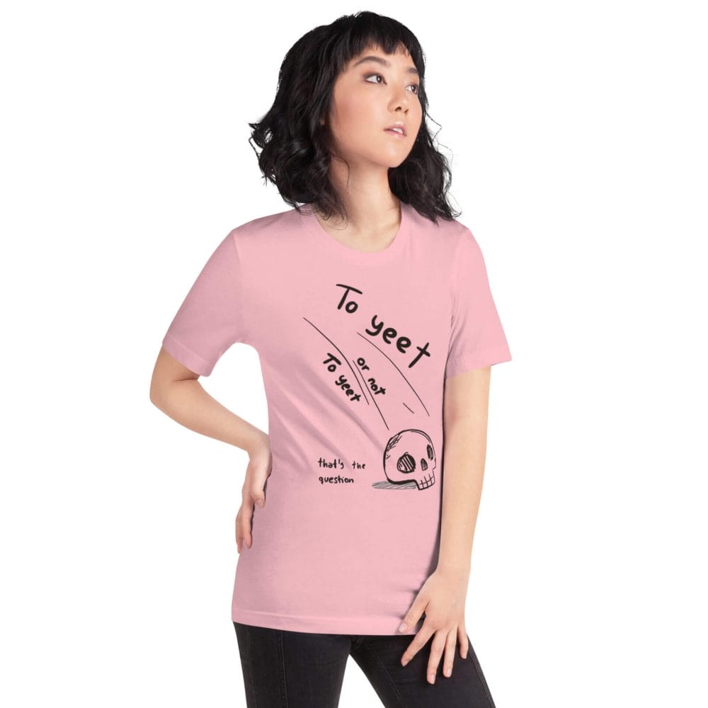 Woke Millennial Clothing Co unisex staple t shirt pink right front 6377d35bb83e0