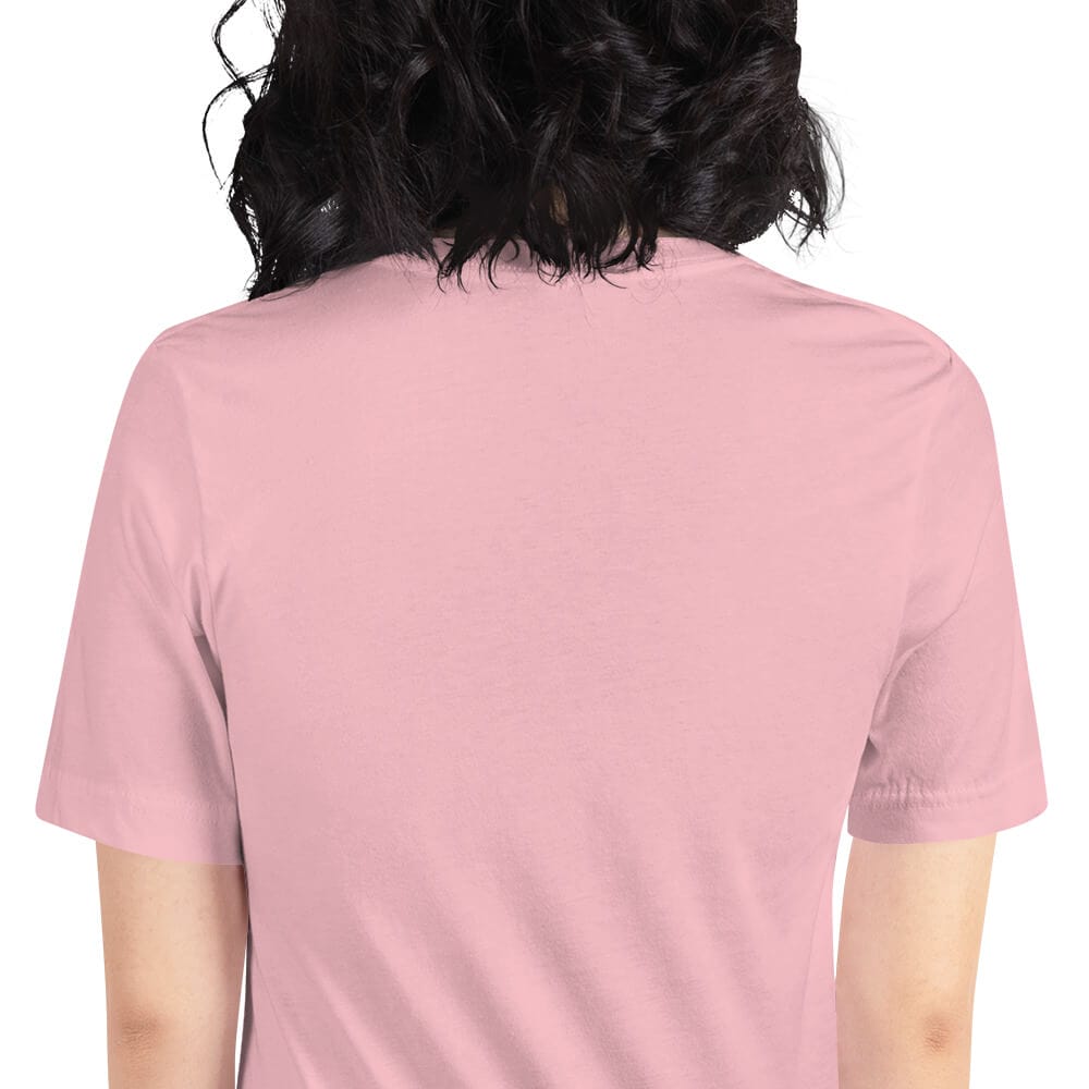 Woke Millennial Clothing Co unisex staple t shirt pink zoomed in 638002c109f7e