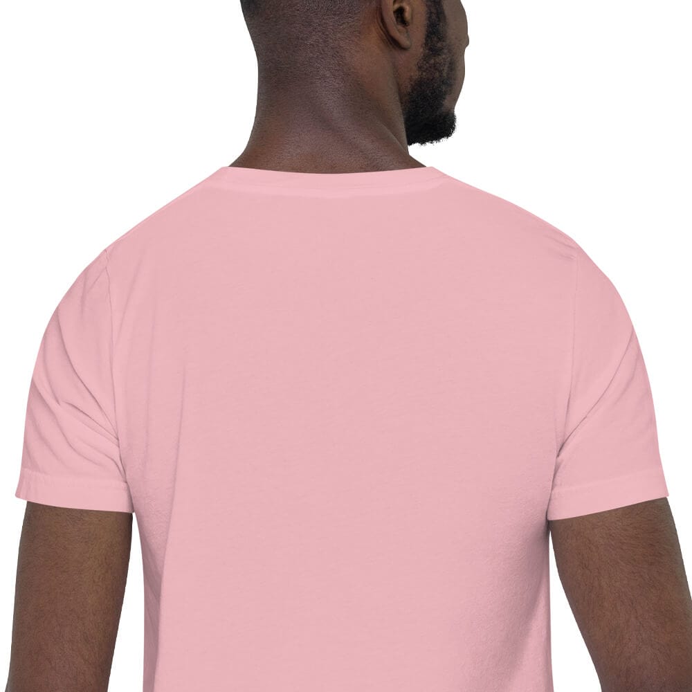 Woke Millennial Clothing Co unisex staple t shirt pink zoomed in 63800a62d21bc