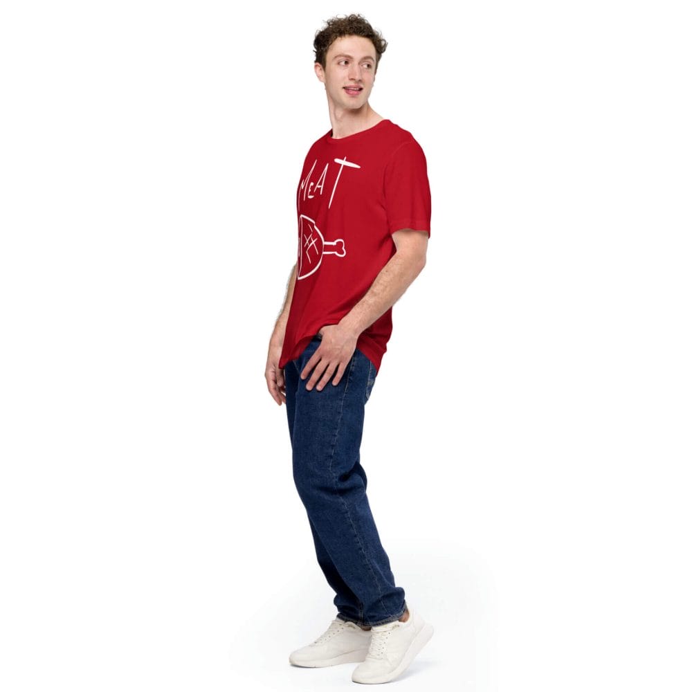 Woke Millennial Clothing Co unisex staple t shirt red left front 63800da9c5365