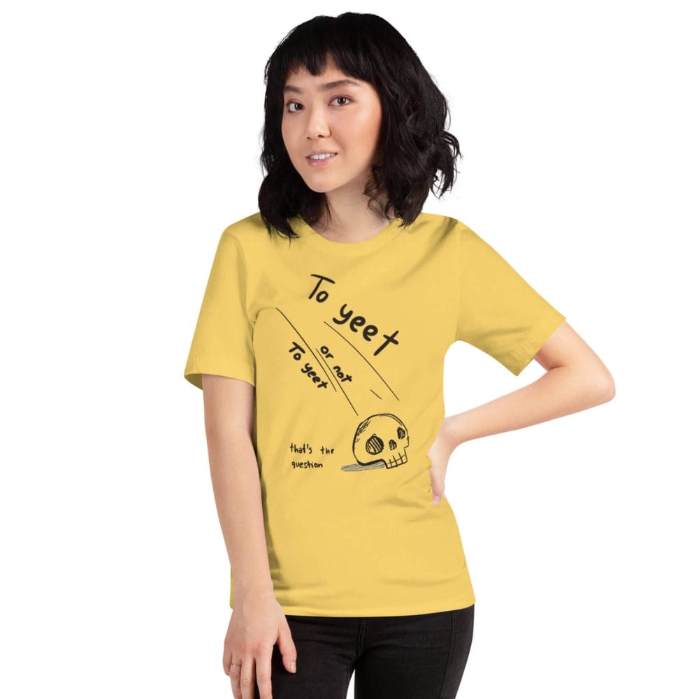 Woke Millennial Clothing Co unisex staple t shirt yellow front 6377d35bb523e