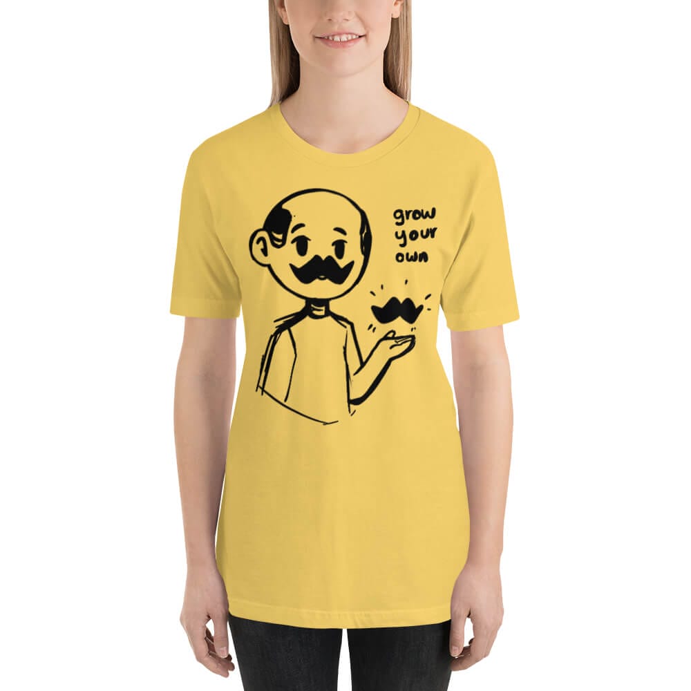 Woke Millennial Clothing Co unisex staple t shirt yellow front 638004f0d6f20