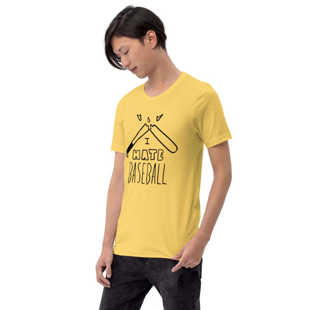 Woke Millennial Clothing Co unisex staple t shirt yellow left front 6377cb29d2649