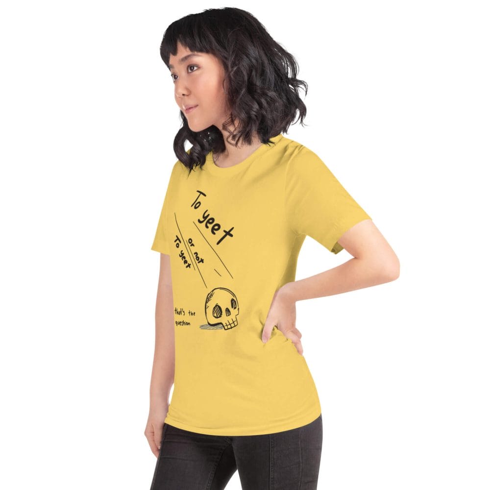 Woke Millennial Clothing Co unisex staple t shirt yellow left front 6377d35bc4a74
