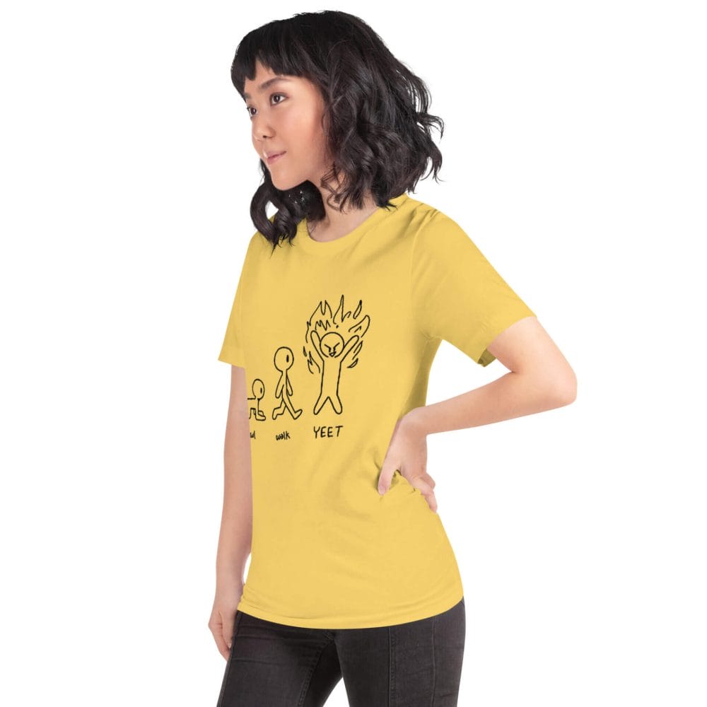 Woke Millennial Clothing Co unisex staple t shirt yellow left front 638002c10f97c