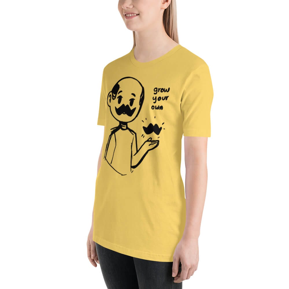 Woke Millennial Clothing Co unisex staple t shirt yellow left front 638004f0ecad1