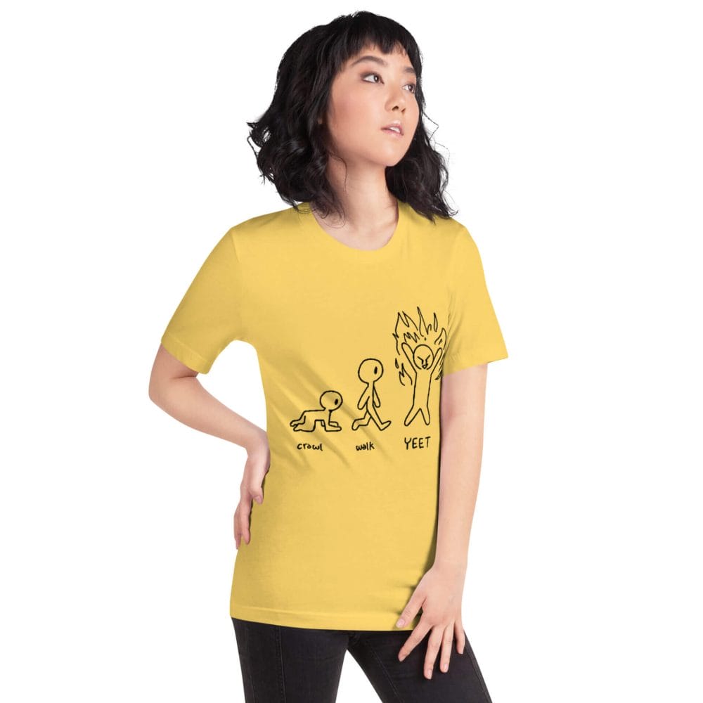 Woke Millennial Clothing Co unisex staple t shirt yellow right front 638002c110944