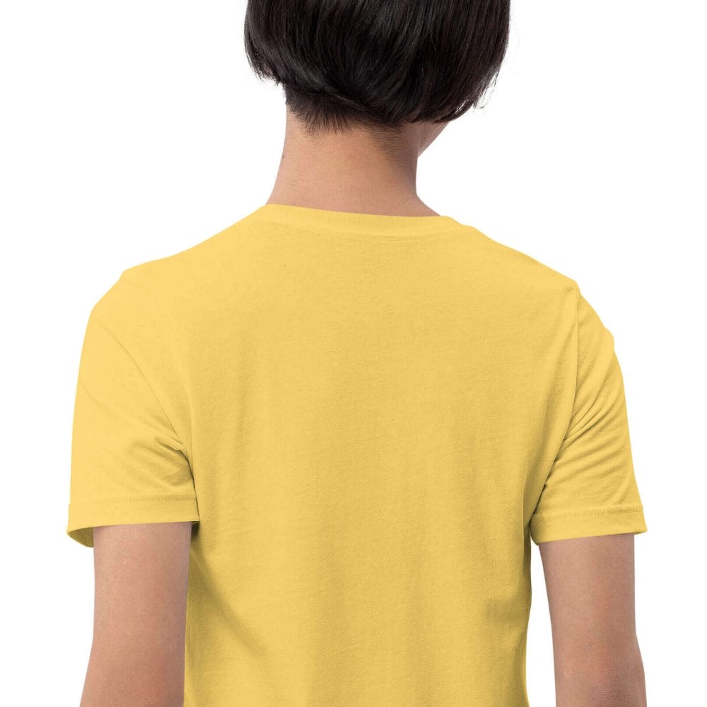 Woke Millennial Clothing Co unisex staple t shirt yellow zoomed in 6377cb29d09c8