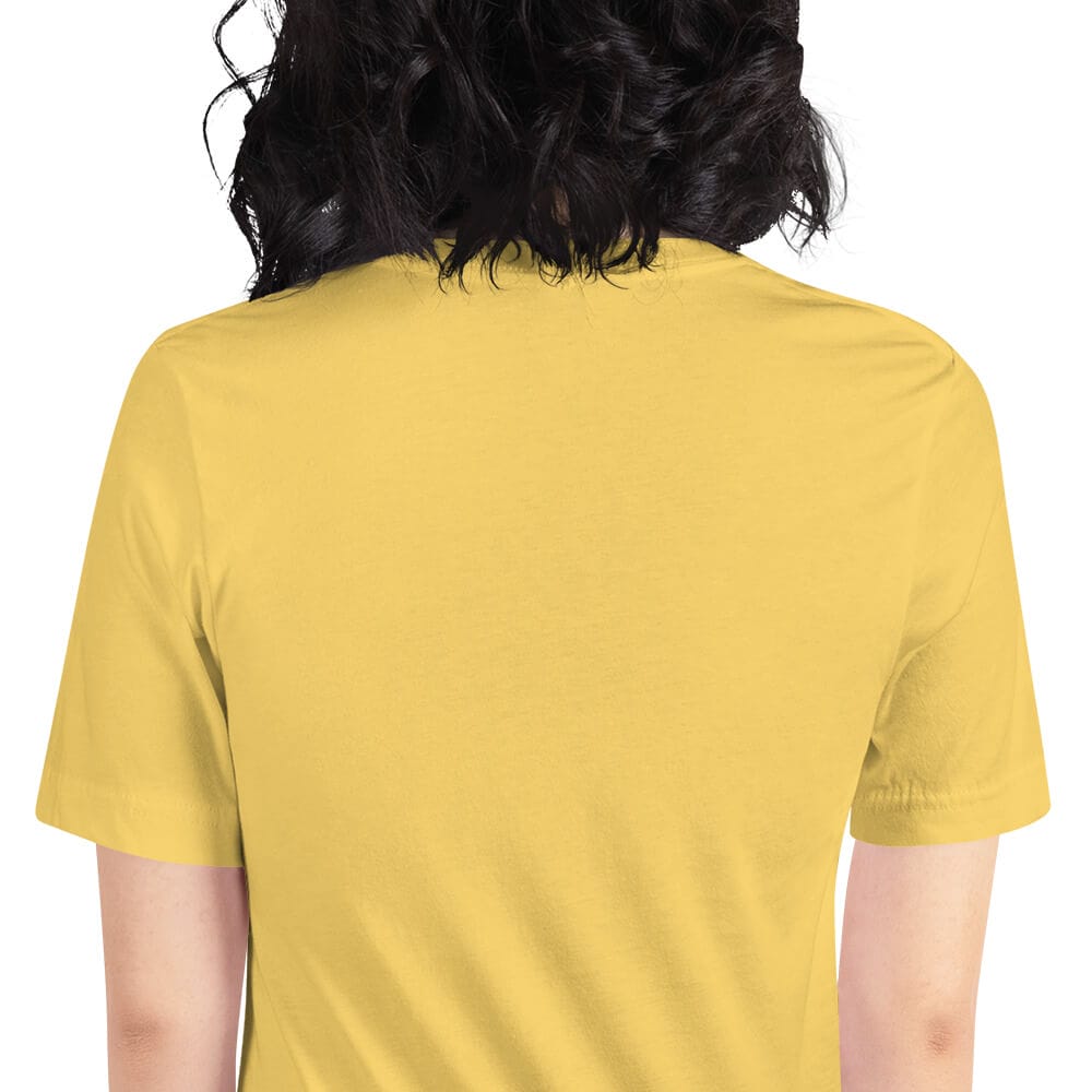 Woke Millennial Clothing Co unisex staple t shirt yellow zoomed in 6377d35bc7df2